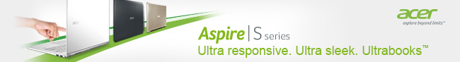 Aspire S Series Ultra Responsive. Ultra Sleek. Ultrabooks