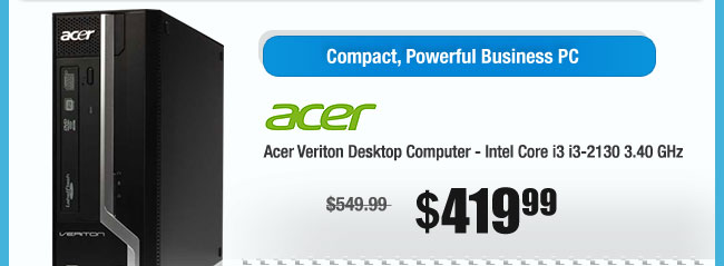 Acer Veriton Desktop Computer - Intel Core i3 i3-2130 3.40 GHz