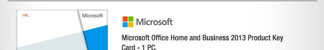 Microsoft Office Home and Business 2013 Product Key Card - 1 PC