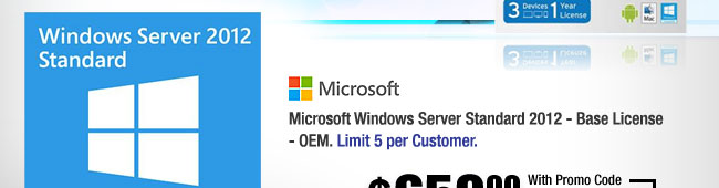 Microsoft Windows Server Standard 2012 - Base License - OEM