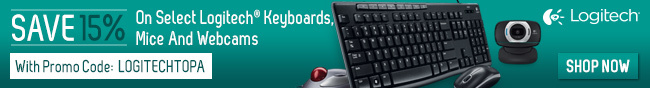 Save 15% On Select Logitech Keyboards, Mice And Webcams. With Promo Code: LOGITECHTOPA.