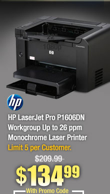 HP LaserJet Pro P1606DN Workgroup Up to 26 ppm Monochrome Laser Printer