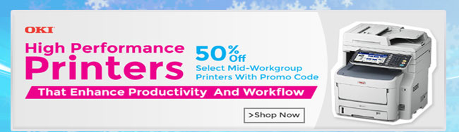 OKI - High Performance Printers. 50% Off Select Mid-Workgroup Printers With Promo Code.