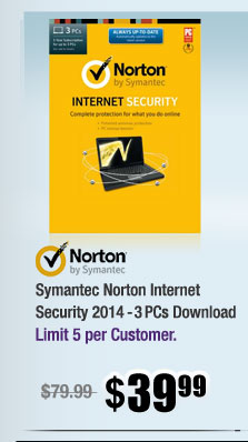 Symantec Norton Internet Security 2014 - 3 PCs Download