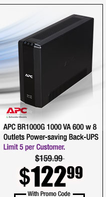 APC BR1000G 1000 VA 600 w 8 Outlets Power-saving Back-UPS