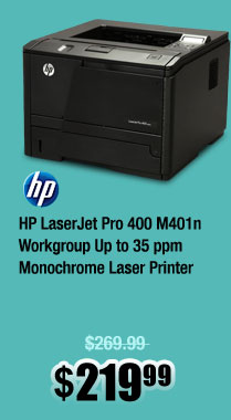 HP LaserJet Pro 400 M401n Workgroup Up to 35 ppm Monochrome Laser Printer
