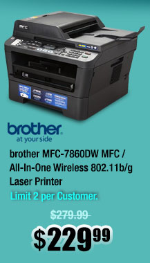 brother MFC-7860DW MFC / All-In-One Wireless 802.11b/g Laser Printer