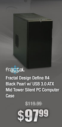 Fractal Design Define R4 Black Pearl w/ USB 3.0 ATX Mid Tower Silent PC Computer Case