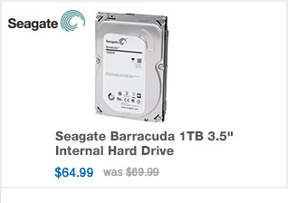 Seagate Barracuda 1TB 3.5inch internal hard drive - 64.99 usd