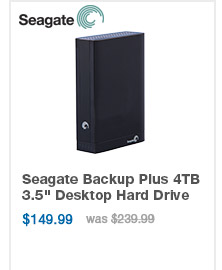 Seagate Backup Plus 4TB 149.99 usd