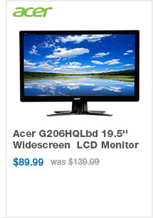 Acer G206HQLbd 19.5" 89.99 usd
