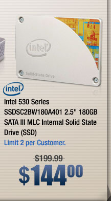 Intel 530 Series SSDSC2BW180A401 2.5" 180GB SATA III MLC Internal Solid State Drive (SSD)