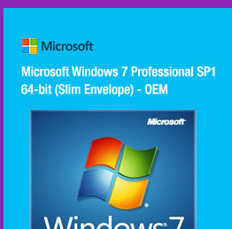 Microsoft Windows 7 Professional SP1 64-bit (Slim Envelope) - OEM