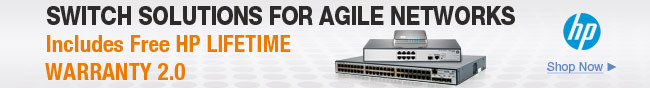 Switch Solutions for Agile Networks. Includes Free HP Lifetime Warranty 2.0. Shop Now.
