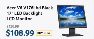 Acer V6 V176LBD Black 17-inch LED Monitor