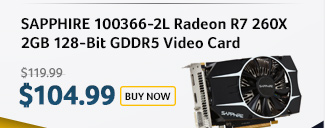Sapphire 100366-2L Radeon R7 2GB Video Card