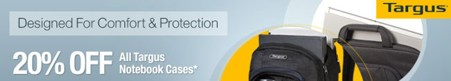 Designed For Comfort & Protection. 20% Off All Targus Notebook Cases*