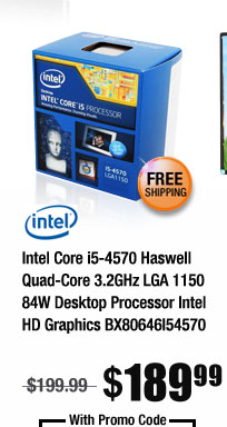 Intel Core i5-4570 Haswell Quad-Core 3.2GHz LGA 1150 84W Desktop Processor Intel HD Graphics BX80646I54570 