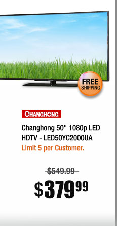 Changhong 50" 1080p LED HDTV - LED50YC2000UA