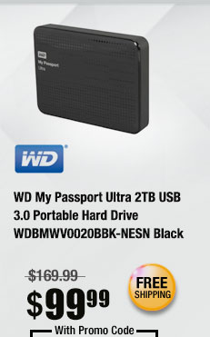 WD My Passport Ultra 2TB USB 3.0 Portable Hard Drive