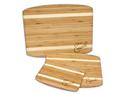 3-Pack: Emeril Kitchenware Natural Stripe Bamboo Cutting Board Set w/ Small, Medium and Large Boards 