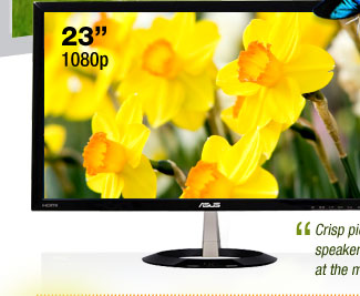 ASUS VX238H Black 23 inch 1ms (GTG) HDMI Widescreen LED Backlight LCD Monitor w/ Built-in Speakers 