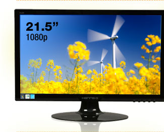 Hanns-G HL229DPB Black 21.5 inch 5ms Widescreen LED Backlight LCD Monitor w/ Built-in Speakers 