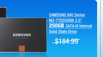 SAMSUNG 840 Series MZ-7TD250BW 2.5 inch 250GB SATA III Internal Solid State Drive