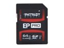 Patriot EP Pro Series 64GB Secure Digital Extended Capacity (SDXC) Flash Card Model PEF64GSXC10333 