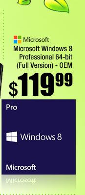 Microsoft Windows 8 Professional 64-bit (Full Version) - OEM