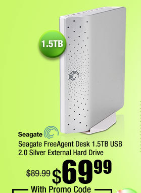 Seagate FreeAgent Desk 1.5TB USB 2.0 Silver External Hard Drive