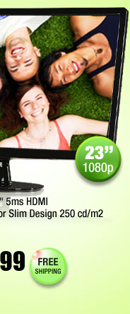 Acer S231HLbid Black 23" 5ms HDMI LED-Backlight LCD monitor Slim Design 250 cd/m2