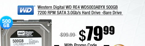 Western Digital WD RE4 WD5003ABYX 500GB 7200 RPM SATA 3.0Gb/s Hard Drive -Bare Drive 
