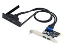 SEDNA - PCI Express USB 3.0 4 Port Adapter Card (2 Port External + 2 Port Internal with 20 Pin connector) with 2 Port Floppy Bay Front Panel 
