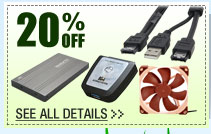 20% OFF SELECT PC CABLES & ACCESSORIES!*