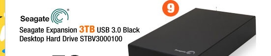Seagate Expansion 3TB USB 3.0 Black Desktop Hard Drive STBV3000100 