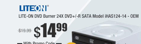 LITE-ON DVD Burner 24X DVD+/-R SATA Model iHAS124-14 - OEM