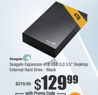 Seagate Expansion 4TB USB 3.0 3.5" Desktop External Hard Drive - Black
