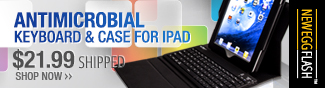 Newegg Flash - Antimicrobial Keyboard & Case for iPad.