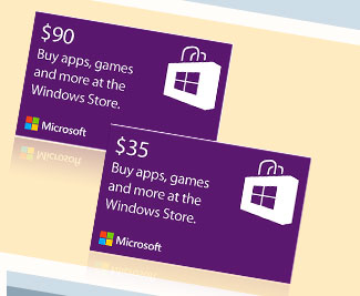 72 HOURS ONLY! 20% OFF SELECT MICROSOFT WINDOWS STORE GIFT CARDS*