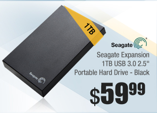 Seagate Expansion 1TB USB 3.0 2.5" Portable Hard Drive - Black