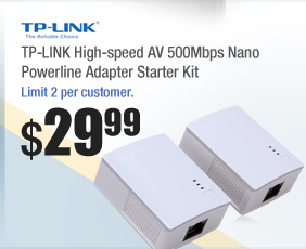 TP-LINK High-speed AV 500Mbps Nano Powerline Adapter Starter Kit