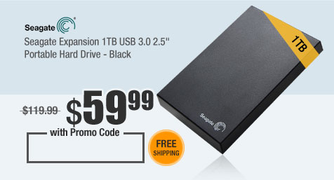 Seagate Expansion 1TB USB 3.0 2.5" Portable Hard Drive - Black