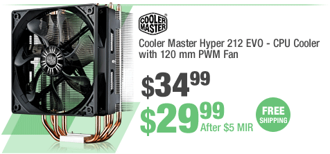 Cooler Master Hyper 212 EVO - CPU Cooler with 120 mm PWM Fan