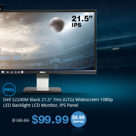 Dell S2240M Black 21.5" 7ms (GTG) Widescreen 1080p LED Backlight LCD Monitor, IPS Panel