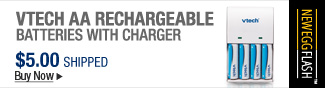 Newegg Flash  VTech AA Rechargeable Batteries With Charger