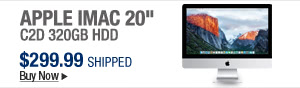 Newegg Flash – Apple iMac 20 inch C2D 320GB HDD