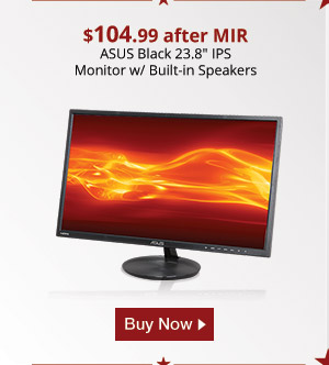 ASUS Black 23.8" IPS Monitor w/ Built-in Speakers