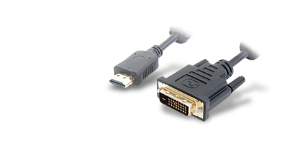 Coboc EA-HD2DVI-10-BK 10ft. HDMI A to DVI-D Adapter Cable w/Ferrite Cores, 30 AWG, M-M