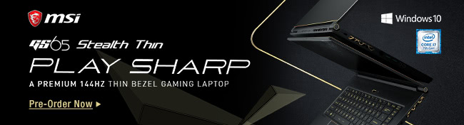 GS65 Stealth Thin A Premium 144Hz Thin Bezel Gaming Laptop